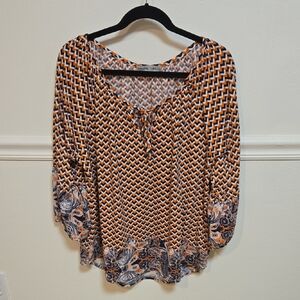 Catherine Malandrino Chevron Print Blouse